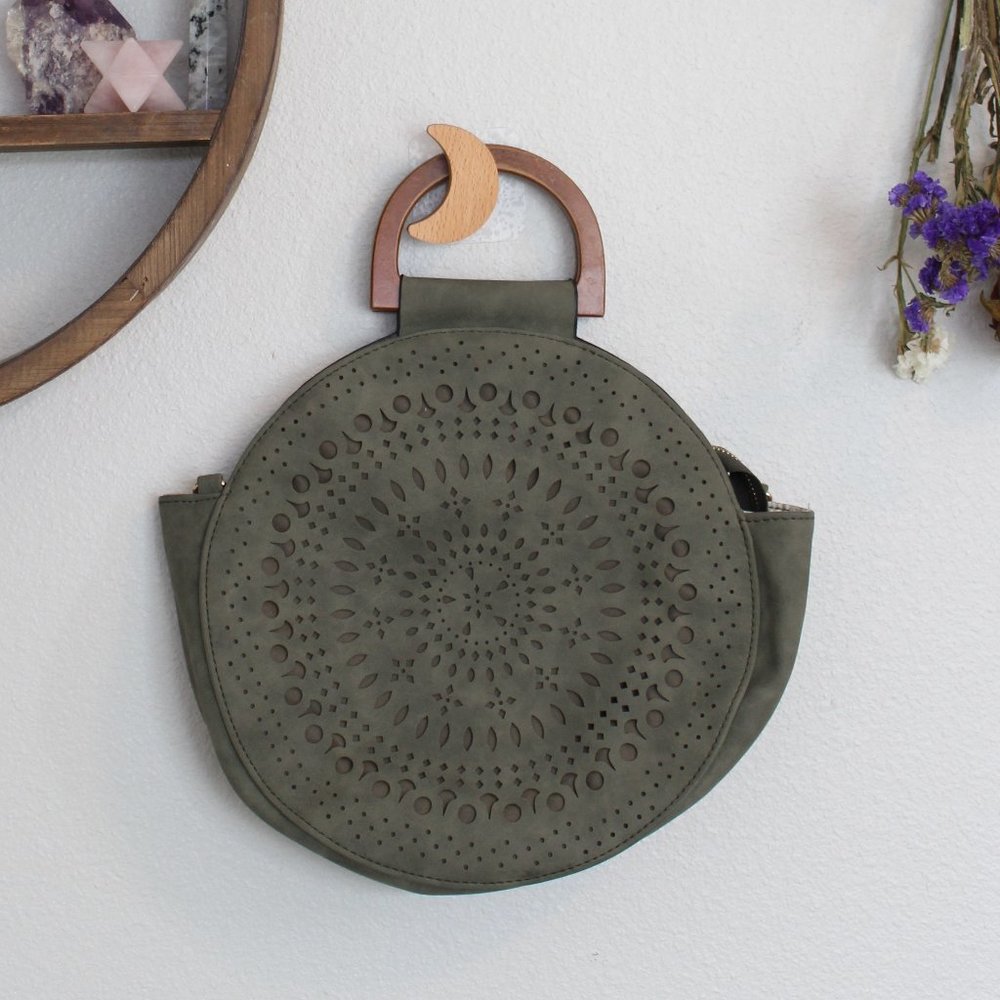 Boho Purse with Wooden handles